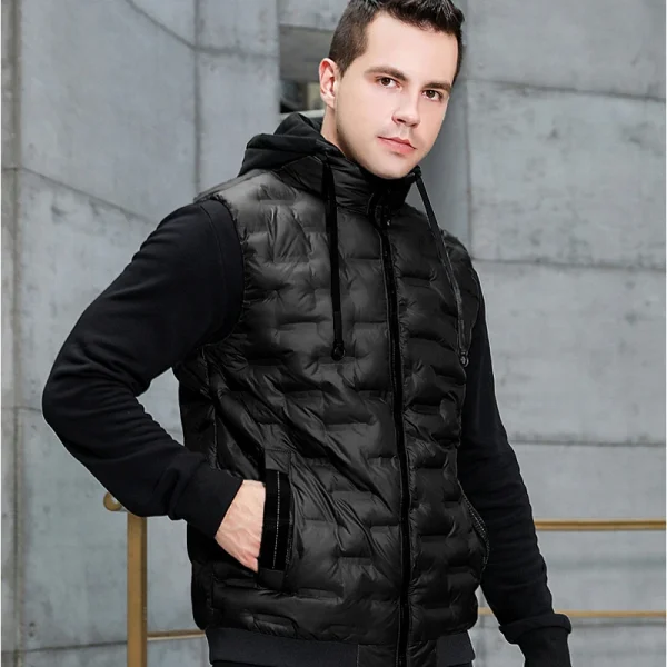 marca Autunno Inverno Nuovi Uomini Gilet di Cotone Giacca Senza Maniche Giù Gilet Giacca Maschile Gilet Casual Cappotto Plus Size 8XL 5