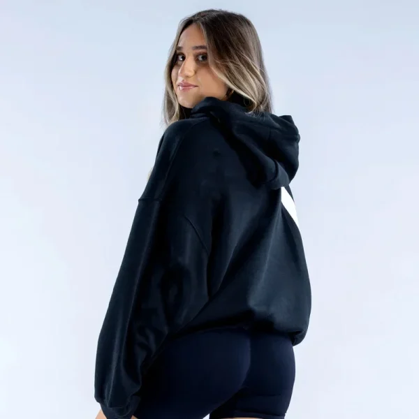 Felpe con cappuccio da donna Pullover Felpe con cappuccio Stampa Jogger Manica lunga Nero da jogging Felpa da donna Sport Top Abbigliamento invernale 4