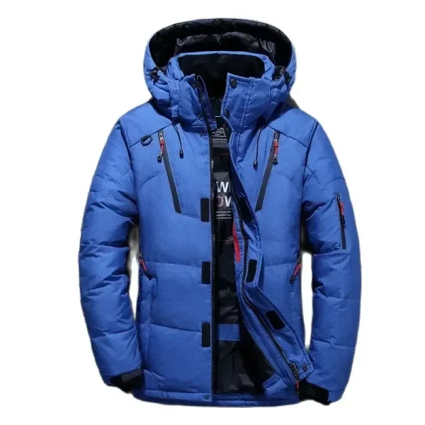 Parka da uomo in piuma d'anatra bianca - Giacca invernale da 20 gradi Parka da neve caldo spesso da uomo Cappotto Giacca a vento Parka con cappuccio Cappotto Hombre 2