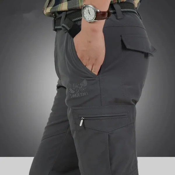 Pantaloni tattici in pile invernale da uomo Pantaloni cargo caldi Pantaloni da lavoro SoftShell da caccia Pantaloni impermeabili caldi spessi in pelle di squalo M-4XL 3