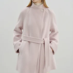 ZIQIAO 2025 Nuovo arrivo Chic Double Sided Cappotto in misto lana di cammello Elegante giacca corta con design ispirato al college Autunno Inverno 1