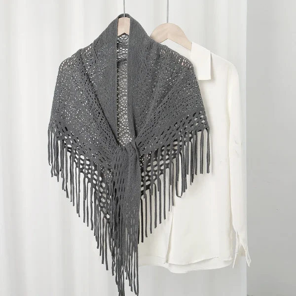 Maglia scava fuori uncinetto Crop Top Coprispalle Pullover Donna Camicetta di pizzo Beach Cover Up Maglietta ampia Scialle Poncho Avvolgere Grandi sciarpe 5