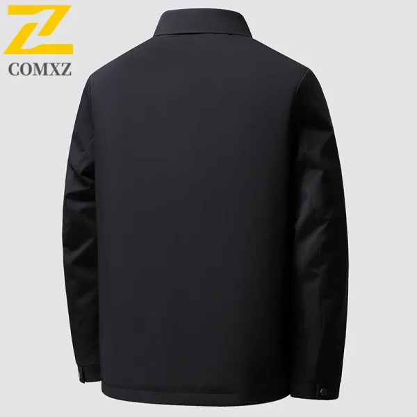 COMXZ Giacca imbottita da uomo di lusso Comodo pendolarismo da ufficio Parka leggero Colletto alla coreana Cappotto imbottito invernale antivento per esterni 6
