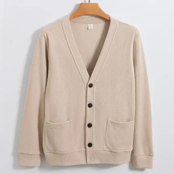BROWON Nuovo maglione lavorato a maglia cardigan da uomo 2025 autunno solido casual uomo vestiti moda coreana 80% cotone maglione con scollo a V da uomo 2