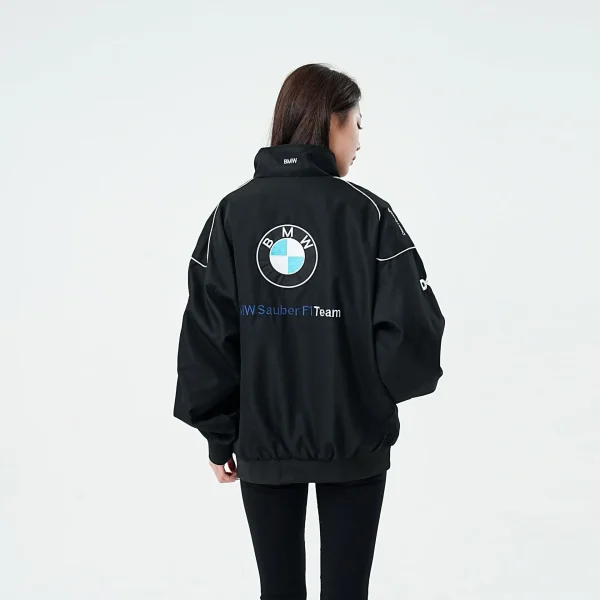 BMW Sauber F1 Team Racing Suit Uomo Per il tempo libero Giacca primavera autunno Ricamo Lady Giacca antivento uniforme da motociclista Giacca di tendenza 6