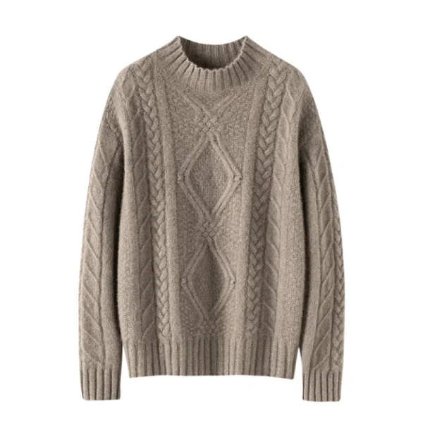 2025 maglione lavorato a maglia invernale tendenze donna vestiti top a maniche lunghe girocollo 100% cashmere abbigliamento femminile camicetta pullover 2