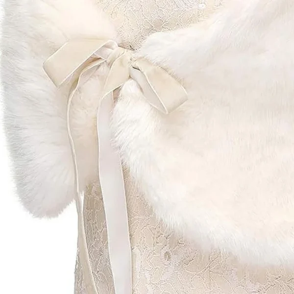 Donna Inverno Pellicce sintetiche Scialle Sciarpa Sciarpa Scialle da sposa Mantelle da sposa Abiti da damigella d'onore Mantelle 4