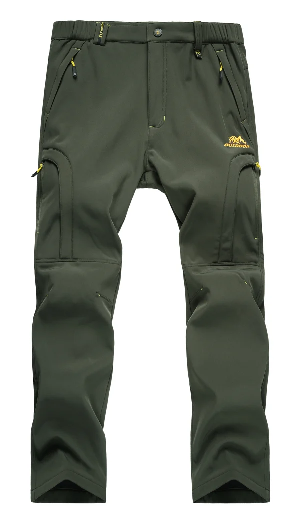 Pantaloni da trekking impermeabili da uomo Pantaloni da sci da neve foderati in pile da esterno Pantaloni da snowboard Softshell invernali 1