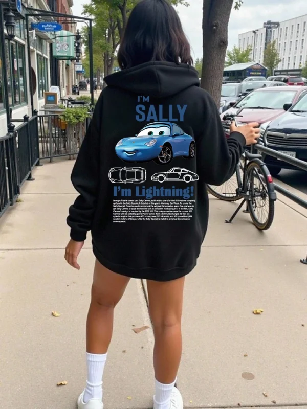Famiglia Uomo Donna Sally I'm Lightning Cars McQueen Felpe grafiche Accessori Coppia Top Pullover Felpa Abbigliamento Harajuku 3