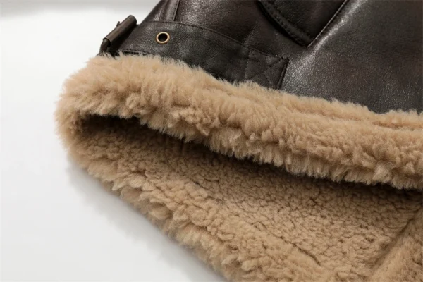 ZVRI 2024 Nuovo stile Autunno inverno delle nuove donne addensate calde giacca corta double face Cappotto marrone da donna 2