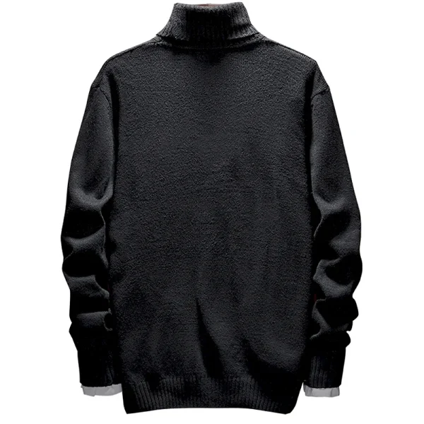 Abbigliamento da uomo Collo alto Filettatura Tinta unita Pullover Maglione lavorato a maglia Manica lunga Casual Autunno Inverno Boyfriend Top 3