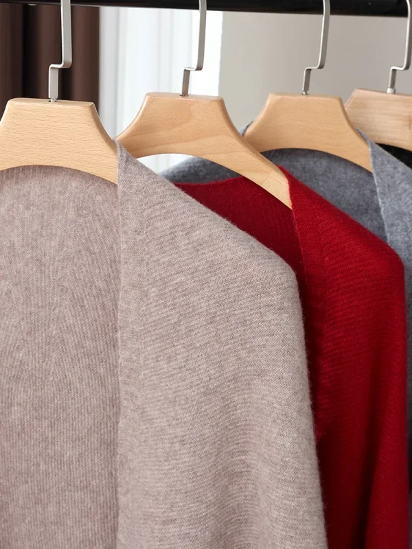 2024 Oversize 100% Lana Lavorato A Maglia Scialle Poncho Vecchio Stile Soldi Donne Mantello di Spessore Casual Morbido Caldo Cappa Accogliente Cardigan Invernali 4
