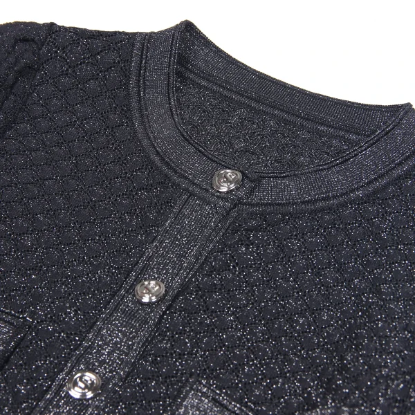 Abito da donna slim fit in pizzo con bottoni a fila singola, collo rotondo lavorato a maglia in seta brillante elastica alla moda di alta qualità 2
