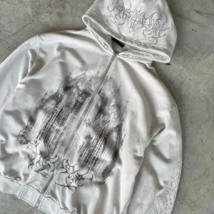 Felpa con cappuccio con zip alla moda gotica con stampa estetica vintage primavera autunno Felpa Hip Hop Casual Y2k Top Donna Uomo Kpop Abbigliamento 1