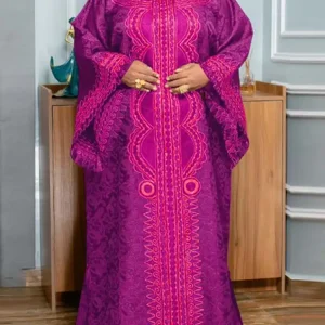 VONDA autunno vestito donna manica lunga svasata bohémien stampato lungo Maxi abiti 2024 Vintage Casual allentato prendisole oversize Robe 1