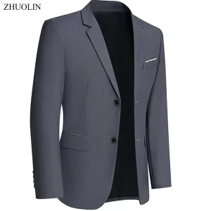 Blazer formali da uomo Giacche da abito in tessuto elasticizzato Pronto per ufficio Slim Fit Matrimonio Sottile Casual da uomo 2025 Sport di alta qualità 1