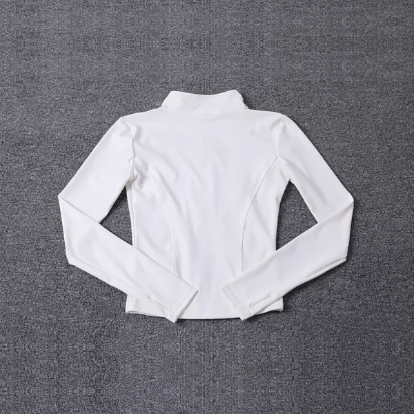 Giacca sportiva da donna Camicia a maniche lunghe Cappotto da allenamento Abbigliamento da allenamento per palestra Abbigliamento sportivo da yoga 5