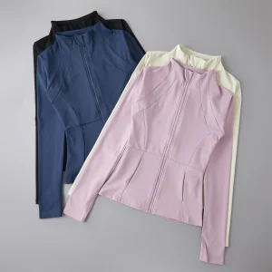 Abbigliamento da yoga Giacca a vento Abbigliamento sportivo Donna da corsa Felpa a maniche lunghe Giacche sportive Top da donna Top da allenamento Abbigliamento sportivo 1