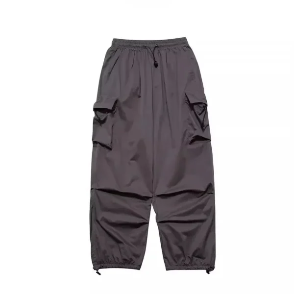 Pantaloni cargo a gamba dritta larghi stile americano vintage Tasca di sensibilità per uomo e donna Pantaloni estivi Y2K Gamba larga Casu 5
