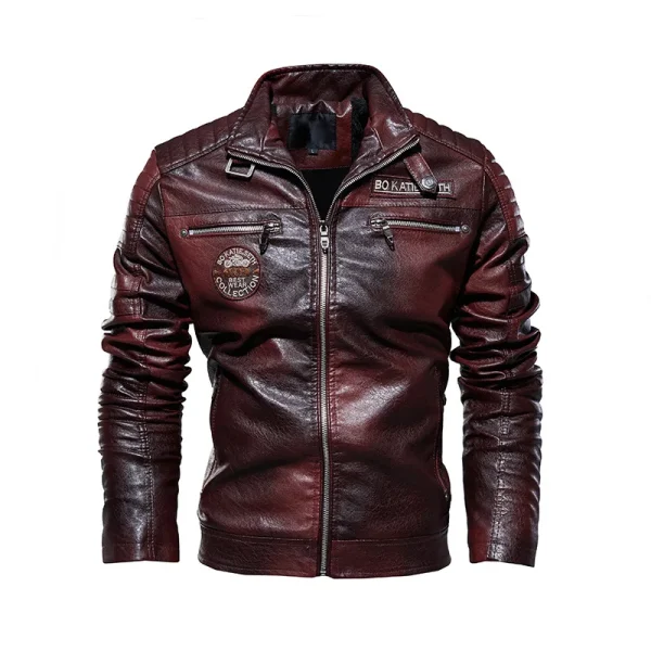 Nuovi uomini invernali da uomo di alta qualità moda fodera in pile cappotto giacca in pelle stile moto giacche Casual cappotto caldo nero 1