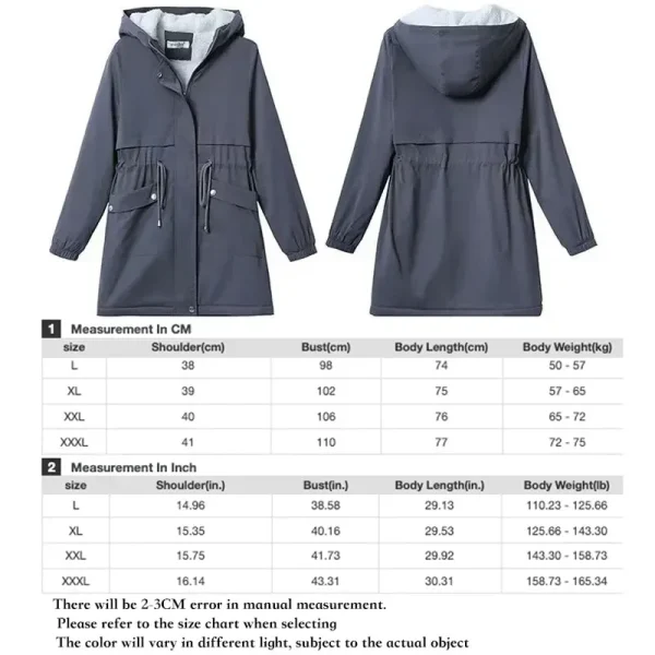 Cappotto Parka foderato in pile morbido ispessito da donna nuovo inverno 3XL di alta qualità Giacca leggera con cappuccio con tasche 6
