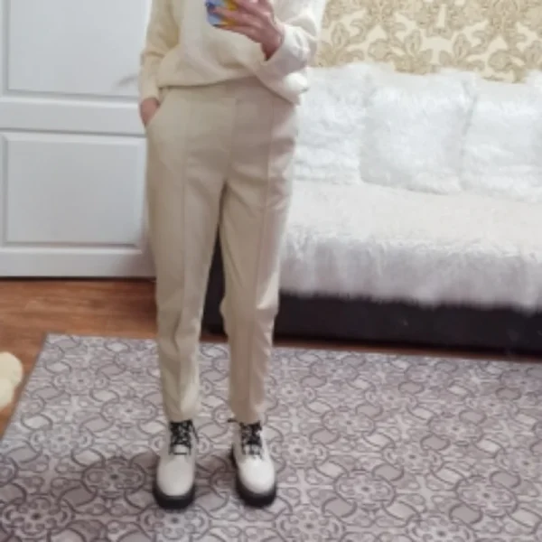Addensare pantaloni a matita da donna 2025 pantaloni autunno inverno stile OL tuta da lavoro femminile pantaloni larghi pantaloni femminili Capris 6648 3