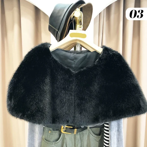 110 centimetri Nuovo Scialle Da Sposa Da Sposa Avvolge Mantello Donne Eleganti Scialle di Pelliccia Sintetica Formale Del Partito Abito Da Sera Inverno Caldo Cappotto di Peluche Mantello 5