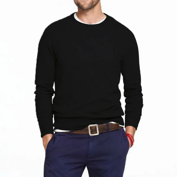 5XL Uomini Maglione Sottile Pullover Maschile Maglie E Maglioni Solido Cotone lavorato a maglia Maglione Jersey Boy Maglieria Primavera Inverno Navy Di Natale Verde 2