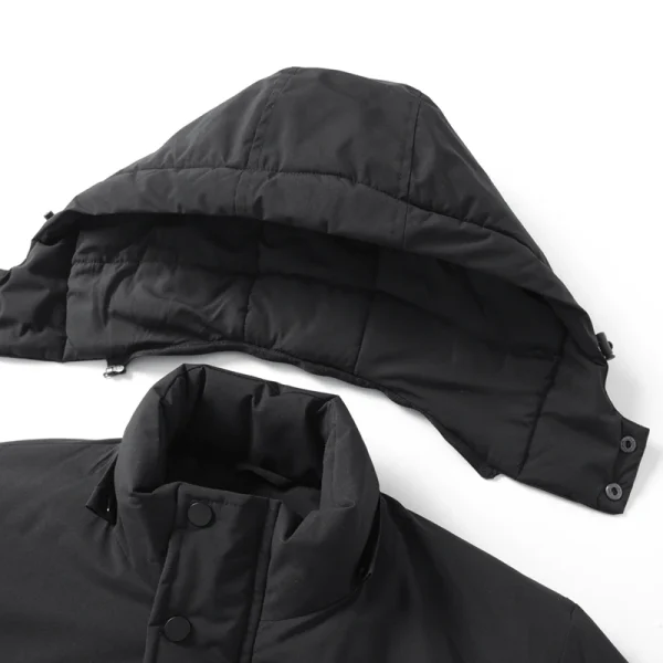 -15 gradi inverno nuova giacca in cotone caldo con cappuccio in cotone ispessito di alta qualità per uomo giacca sportiva oversize antivento sportiva allentata 6