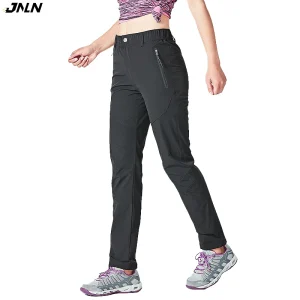JNLN Pantaloni da campeggio da donna Impermeabili ad asciugatura rapida Escursionismo Trekking Arrampicata Pantaloni da corsa Pantaloni estivi sottili per sport all'aria aperta da montagna 1