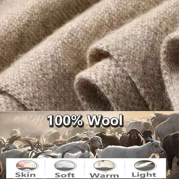 Sciarpa scialle lavorata a maglia da donna in lana 100% morbida maglieria calda cardigan mantello avvolge spalla collo proteggere sciarpe di pashmina doppio uso 6