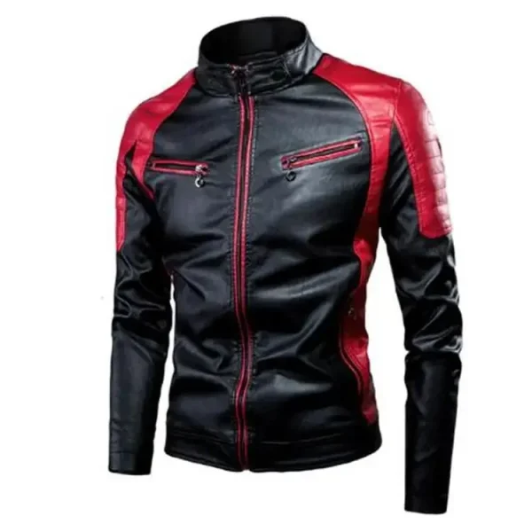 2022 Giacca in pelle da uomo casual alla moda Splice Moto Amazon Vintage Transfrontaliero Primavera Autunno Stile sottile 4