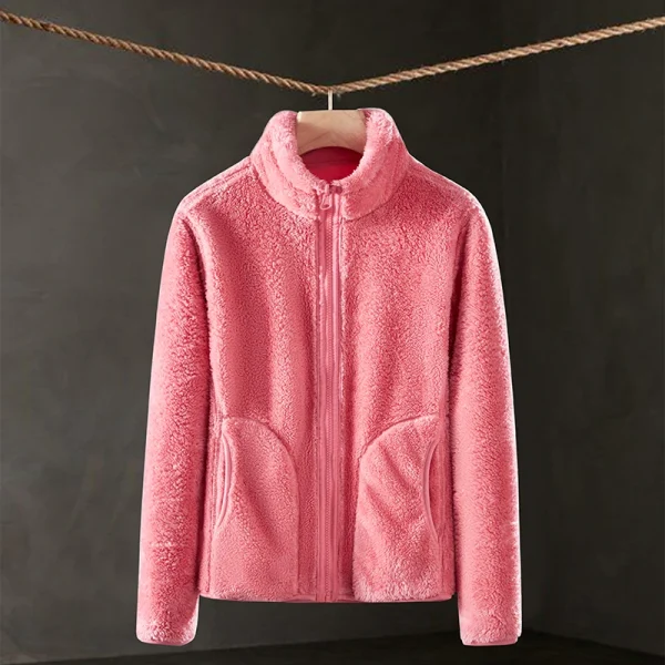 Nuovo pile abbigliamento outdoor da donna moda versatile inverno tempo libero sport ispessimento giacca femminile cappotto caldo double-face 3