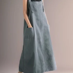 ZANZEA Spalline Regolabili Abiti 2023 Donne di Estate Senza Maniche Maxi Vestito di Moda Abbigliamento Da Lavoro Tasche Abiti Streetwear 1