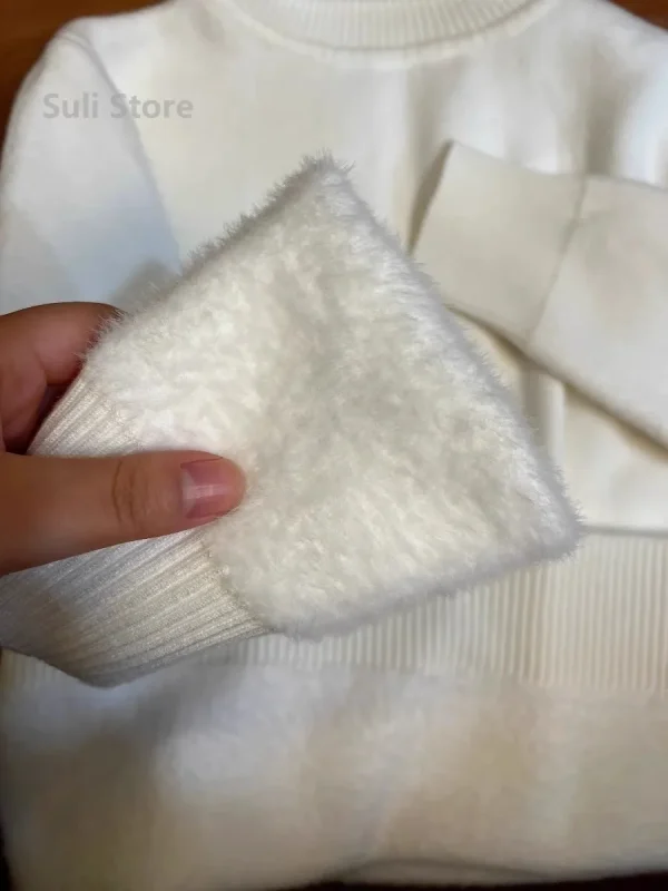 2025 Maglione intero in velluto di visone a collo alto in velluto ispessito da donna interno caldo con camicia con fondo lavorato a maglia 5