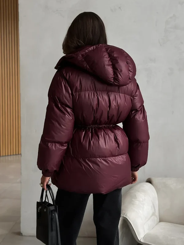 Cappotto in cotone caldo con cerniera originale con cappuccio Autunno e inverno Giacca casual da donna per festival musicali da ufficio, moda quotidiana all'aperto 6