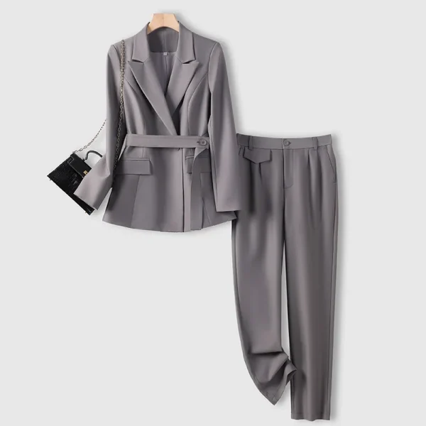 Tailleur pantalone professionale a maniche lunghe per donna, pantaloni alla moda, alta qualità, spettacolo, elegante, nuovo, autunno e inverno 5