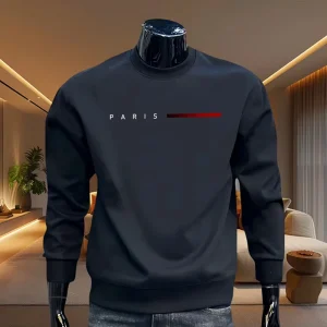 Felpe con cappuccio O-Collo da uomo moda casual Parigi di alta qualità primavera autunno caldo morbido maniche lunghe T-shirt uomo casa pullover all'aperto 1