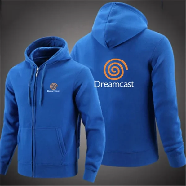 New Dreamcast Sega autunno uomo felpe giacca a maniche lunghe con cappuccio giacca con chiusura a cerniera felpe con cappuccio maschile Slim Fit abbigliamento maschile 2