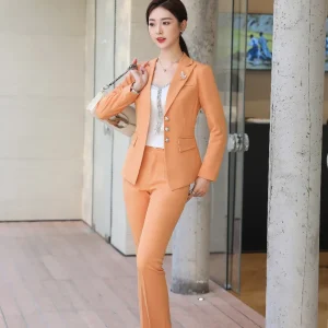 Tailleur pantalone professionale da donna, temperamento più alto per rendere la moda unica, autunnale e invernale, nuova 1