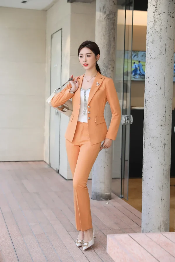 Tailleur pantalone professionale da donna, temperamento più alto per rendere la moda unica, autunnale e invernale, nuova 1