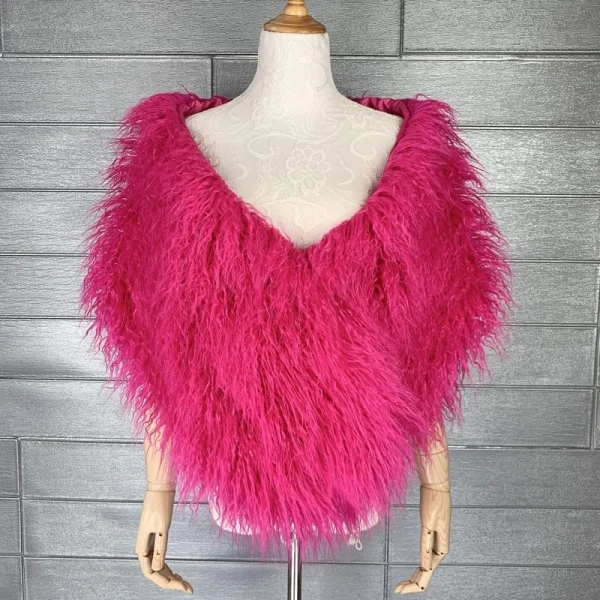 LANMREM Scialle in pelliccia sintetica per le donne Autunno Inverno Nicchia Chic Imitazione pelliccia Mantello da damigella d'onore 2025 Accessori moda 2DB4551 2