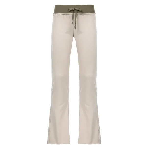 Pantaloni svasati a vita alta da donna Pantaloni lunghi patchwork Donna Streetwear Casual Slim 1