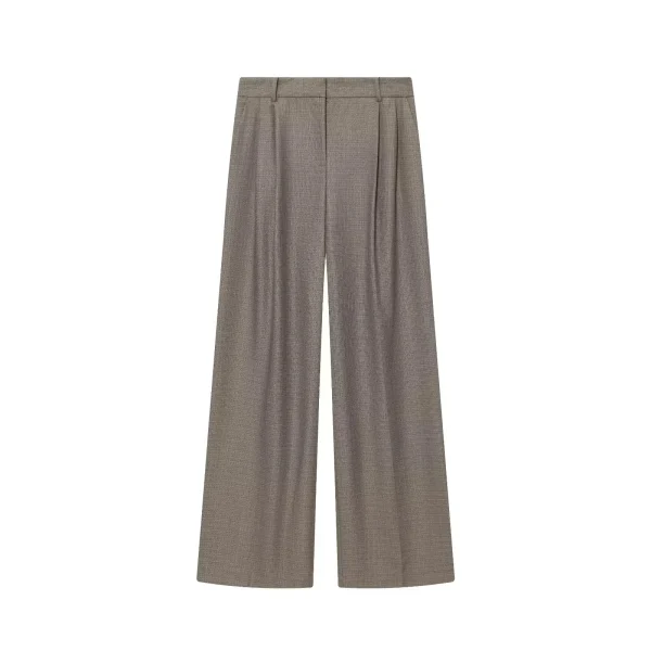 KONDALA 2025 Autunno Inverno Office Lady Abiti solidi Moda elegante doppio petto Top per le donne Chic Zip Up Pantaloni a gamba larga 5