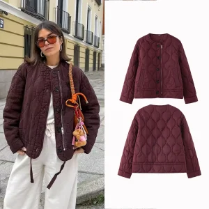 2025 nuove giacche da donna autunnali moda allentata O-collo spesso caldo cappotti da donna eleganti personalità versatile capispalla per giovani 1