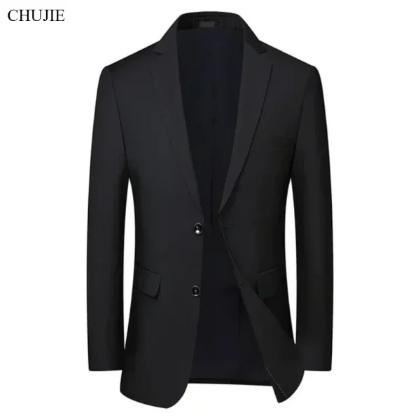 Blazer formali da uomo Giacche da completo in tessuto elasticizzato Pronto per ufficio Matrimonio Slim Fit Sottile 2025 Sport casual da uomo di alta qualità 4