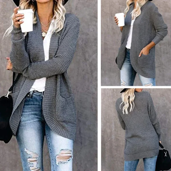 Cardigan da donna moda autunno maglione lavorato a maglia Harajuku giacca basic Ropa Mujer capispalla cappotto sottile streetwear nuovo abbigliamento donna 3