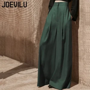 Pantaloni a gamba larga a vita alta Primavera/Autunno Sottili Mop da pavimento casual Pantaloni coreani alla moda da donna Pantaloni a gamba drappeggiati sottili Pantaloni streetwear 1