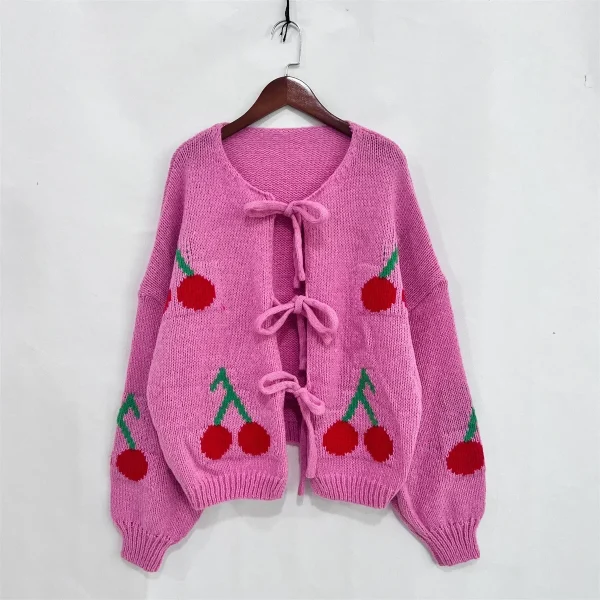 ZEKYE Abiti autunnali da donna Abiti carini Manica lunga Ropas De Mujeres Abito maglione rosa Abbigliamento donna Cardigan autunnale 6