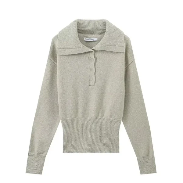 Maglione nuovo da donna 2025 Pullover primaverile Maglione chic elastico sottile caldo per giovani Maglione da studente di moda di strada da donna 3